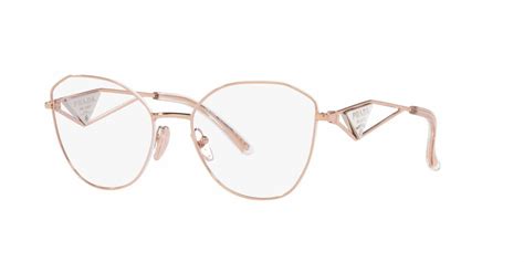 prada semi rimless gold eyeglasses|women's Prada eyeglass frames.